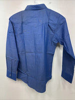 New Kids ELY Classic Blue Jean Design Long Sleeve Button Up Medium LL-27
