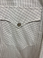 New Men’s Circle S Tan Plaid Long Sleeve Pearl Snap 15 X 34 Medium K-80
