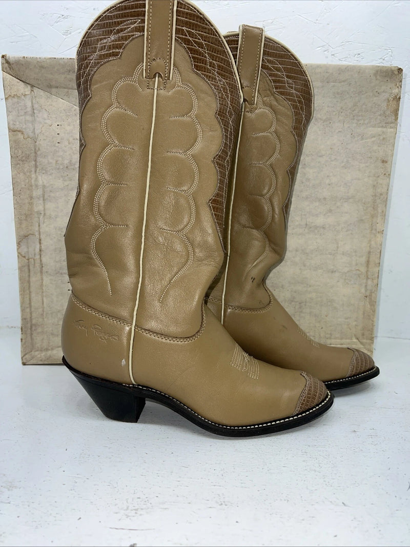 New Women’s Tan Kenny Rodger’s Cowboy Boots. 40508 6 M. 20-96