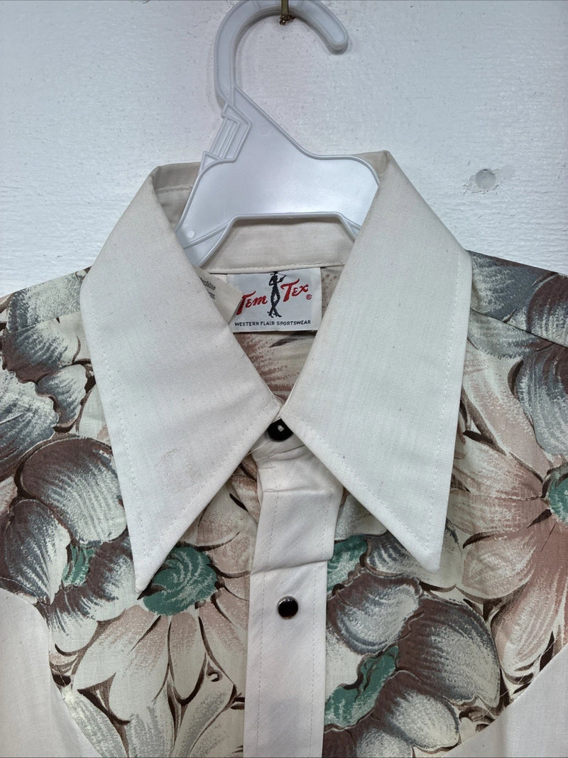 New Women’s Ten Tex Floral Long Sleeve Pearl Snap 14.5 Medium LL-13