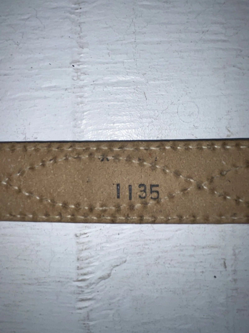 New Black Genuine Leather Stitched 18” Belt #1135 NN-77