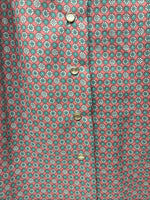 New Women’s Dickson Jenkins Red Designed Long Sleeve Pearl Snap Size 32 MM-81