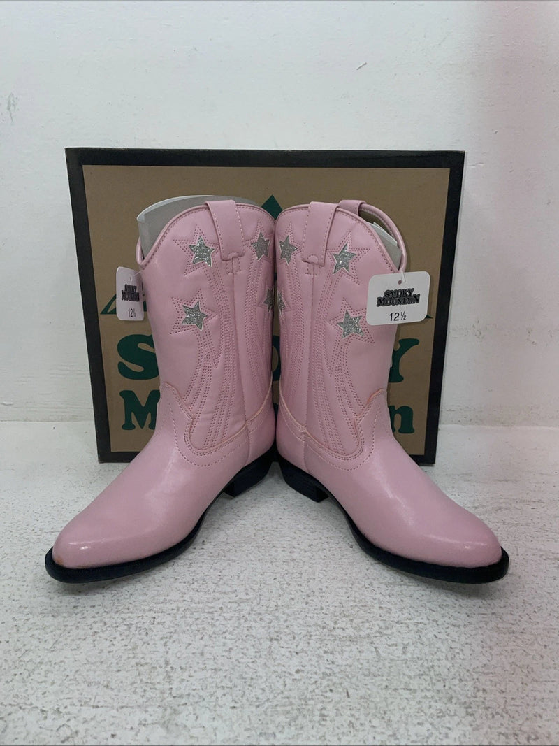 New Kids Pink With Fringe Smoky Mountain Cowboy Boots.12.5 12 1/2. 23-20