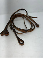 New Tough 1 Pony Leather 5/8”  Browband Headstall With Split Reins #42-880P U-23