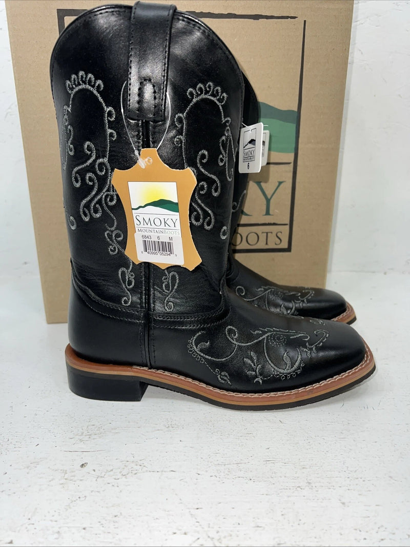 New Women’s Black Smoky Mountain Cowboy Boots. 6843 5.5 5 1/2. 20-140