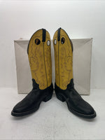 New Men’s Yellow American West Cowboy Boots. 62023 10 D. 6-93
