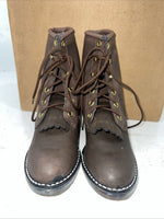 New Children’s Brown Lace Up Bronco Boots. C1361 11 D.24-88