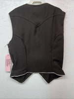 New Women’s Brown Western Heritage Western Show Vest 12 #54708 E-610