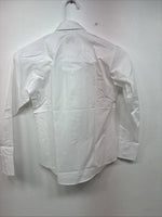 New Boys ELY Cattleman Cattleman White Long Sleeve Pearl Snap Size 10 DD-95