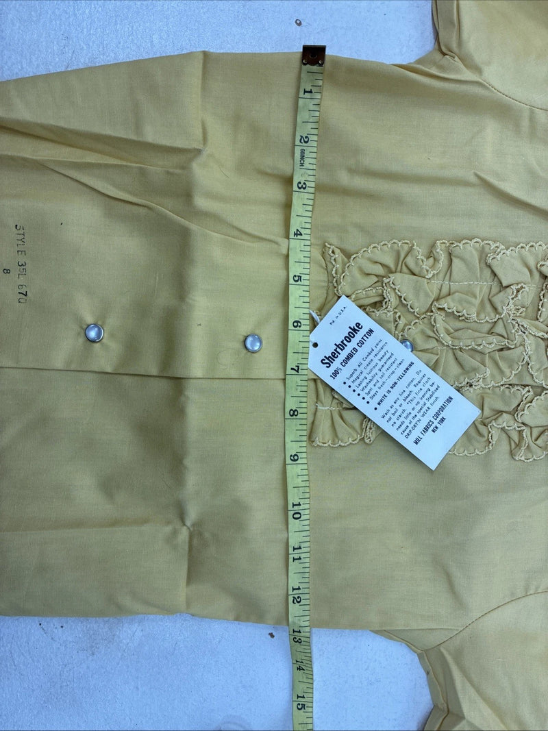New Kids Karman Yellow Design Long Sleeve Pearl Snap Size 8 TT-136