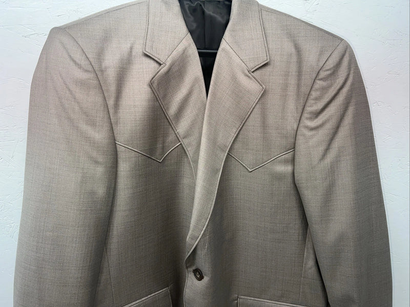 New Men’s Circle S Tan Suit Jacket 46R #25832 X-608