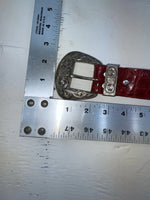 New Red Genuine Leather Wrangler Tooled 28” Belt #6820 JJ-142 