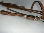 New Tough 1 Pony Leather 5/8”  Browband Headstall With Split Reins #42-880P U-23