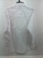New Men’s ELY Cattleman Western White Long Sleeve Pearl Snap 16 Large V-48