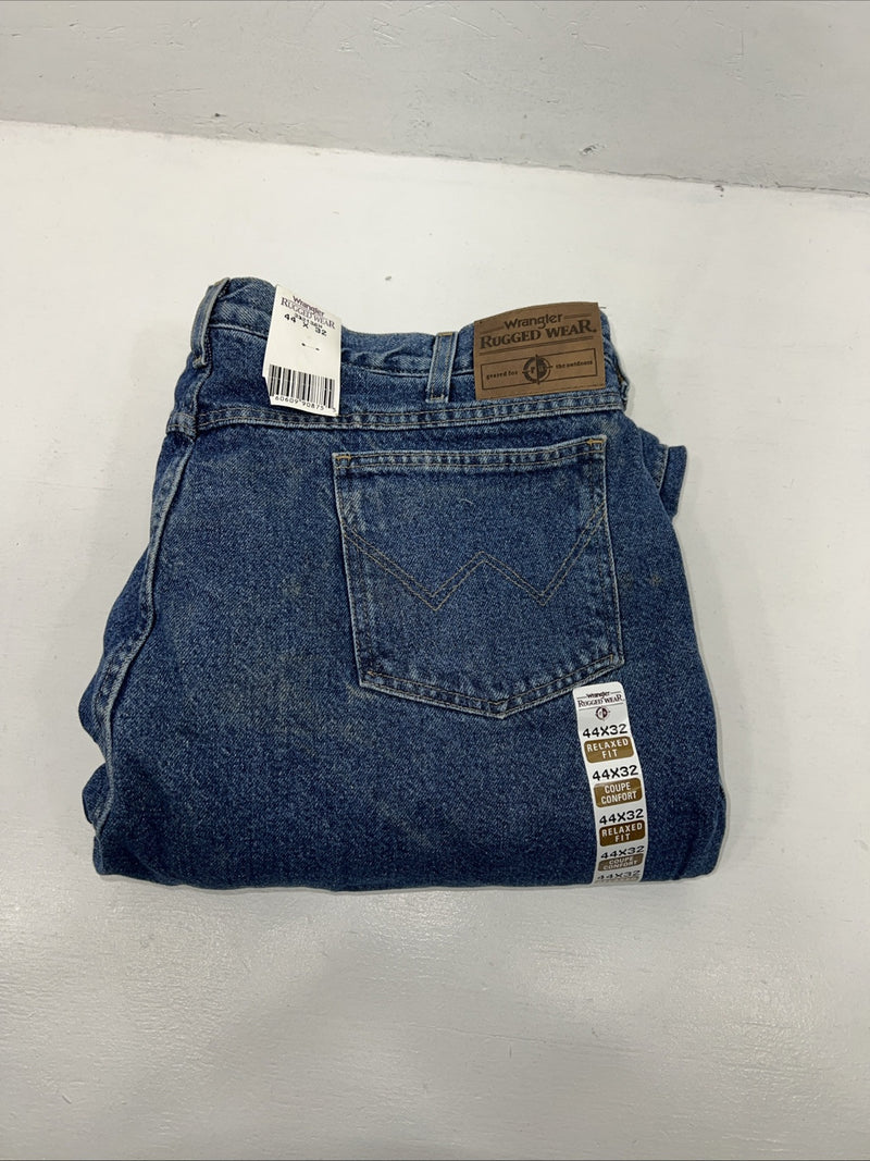 New Men’s Wrangler Rugged Wear Relaxed Fit Insulated Denim Jeans. 44x32 I-10