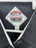 New Women’s Cumberland Black White Short Sleeve Pearl Snap Small TT-108