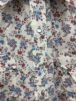 New Women’s Champion Western Floral Long Sleeve Pearl Snap Size 15 KK-120