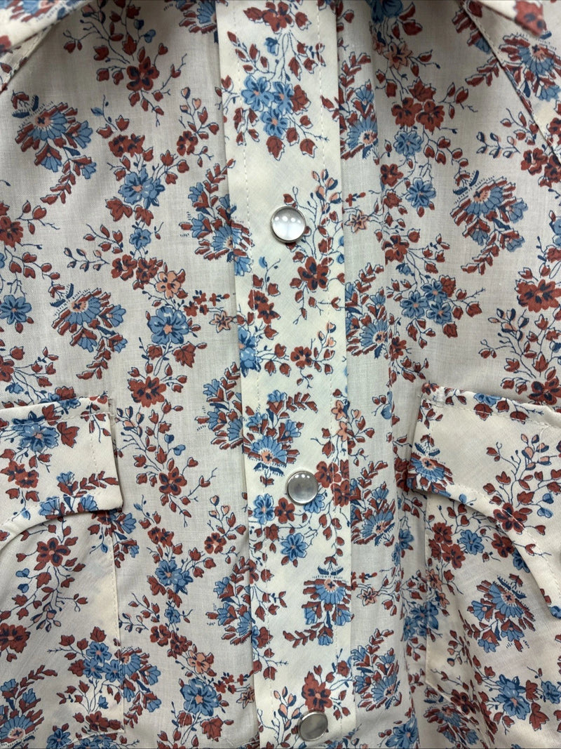 New Women’s Champion Western Floral Long Sleeve Pearl Snap Size 15 KK-120