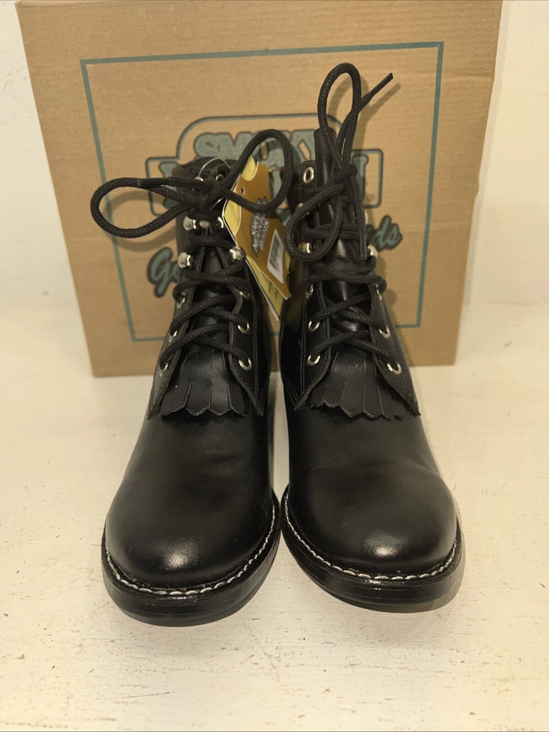 New Women’s Black Smoky Mountain Lace Up Cowboy Boots. 3009Y 6 D. 20-126