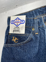 New Women’s Diamond Cut Gusset Slim Fit Denim Jeans. 3/4x34 L-16