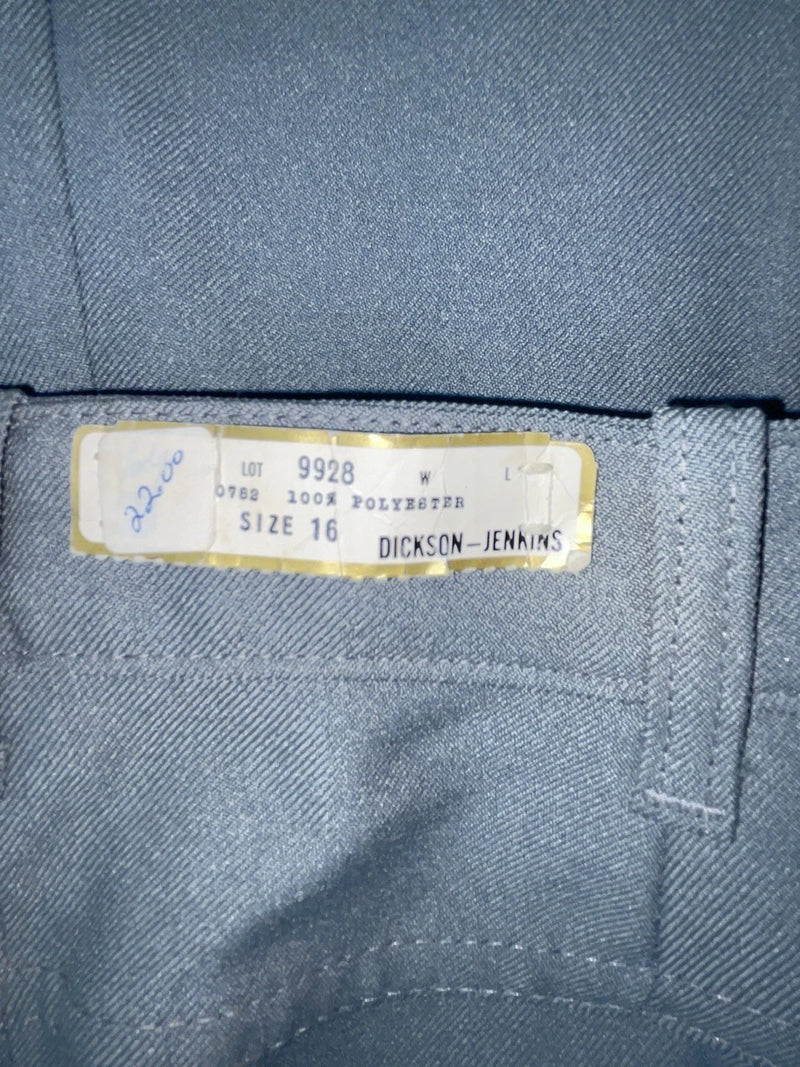 New Vintage Gray Dickson Jenkins Polyester Pants #9928 ZZ-92 
