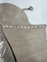 NOS Tan Show Chaps With Fringe Adjustable Waist 42” I-80