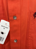 New Men’s Wrangler PBR Orange Long Sleeve Button Up Medium K-41