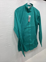 New Wayne Scott Teal Long Sleeve Button Up English Shirt Small X-83