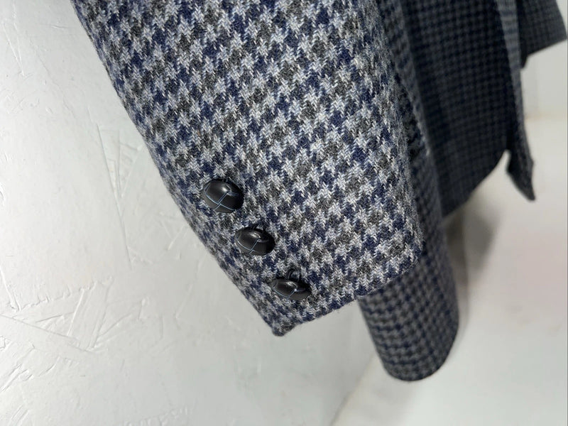 New Men’s Pioneer Wear Blue Plaid Suit Jacket 48L #12504 AA-600