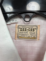 New Men’s Dee-Cee White Red Long Sleeve Pearl Snap 15 Medium AA-9