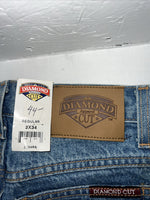 New Women’s Diamond Cut Regular Fit Denim Jeans. 2x34 L-2