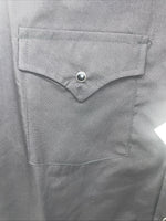 New Men’s ELY Cattleman Black Long Sleeve Pearl Snap 15.5 X 33 Medium B-112