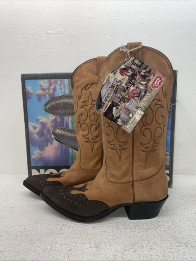 New Men’s Brown Nocona Cowboy Boots. 7232 8.5 8 1/2 D. 3-128