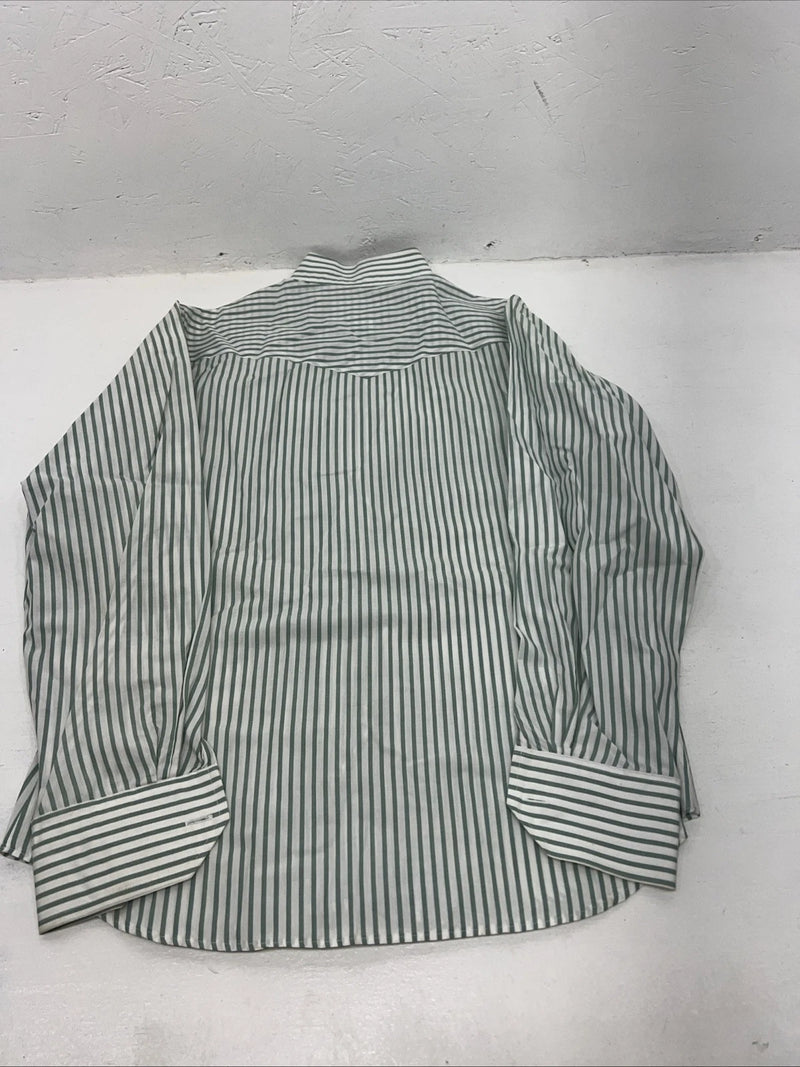 New Women’s Van teal Green Stripped Long Sleeve English Riding Shirt. 8/30 G-46