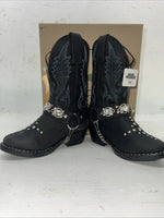New Children’s Black Smokey Mountain Cowboy Boots. 3283c 9.5 9 1/2 R. 24-22