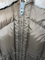 New Women’s Tempco Brown Puffer Coat 14 Wool Neck #1780 UU-13
