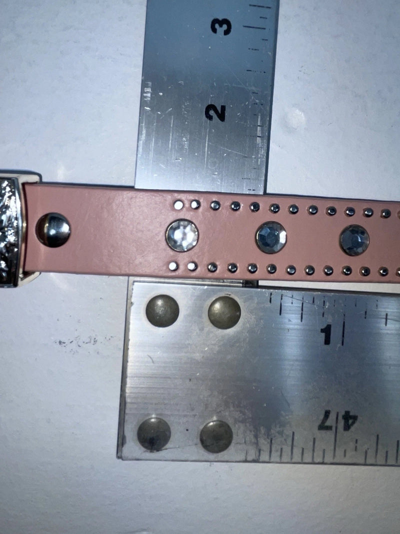 New Pink Genuine Leather Nocona Silver Bling 36” Belt #N1344999 Z-38