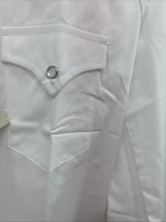 New Kids ELY Classic White Long Sleeve Pearl Snap Size 12 CC-113