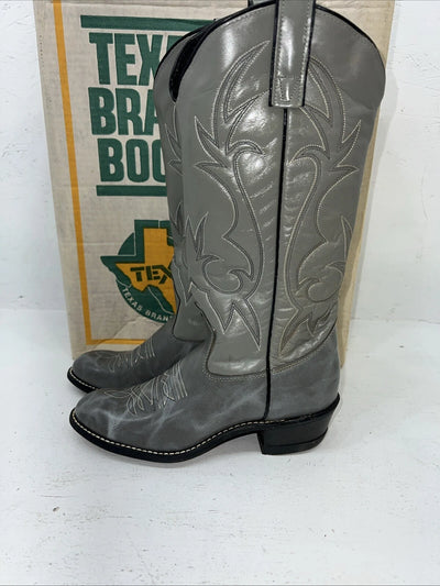 New Women’s Grey Texas Brand Cowboy Boots. L 29 6 M. 20-136