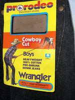 New Boys Black Wrangler Pro Rodeo Cowboy Cut Denim Jeans. 9/22 1/2 C-11