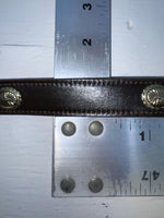 New Brown Genuine Leather Wright Gold Pendent 34” Belt #10484 Z-172