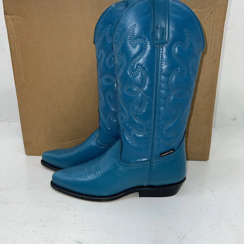 New Women’s Blue Capezio Leather Cowboy Boots. SL358 5.5 5 1/2 M. 20-20