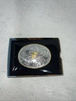 New Women’s Nocona Gold Silver “F” Belt Buckle. 37572-F A-116