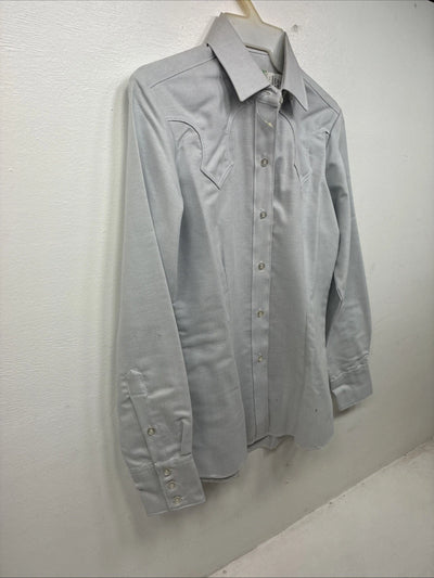 New Women Mesquite Blue Long Sleeve Button Up Size 30 KK-50