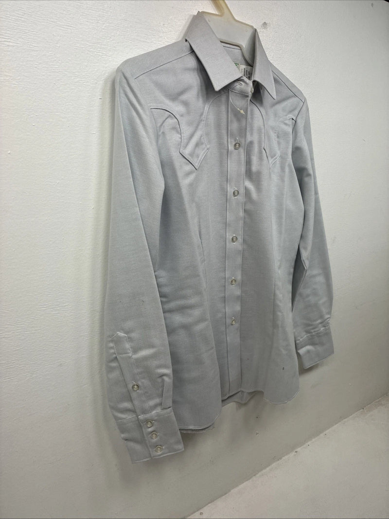 New Women Mesquite Blue Long Sleeve Button Up Size 30 KK-50