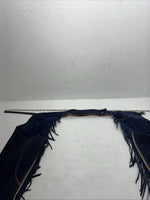 NOS Navy Red Show Chaps With Fringe Adjustable Waist 39” N-49