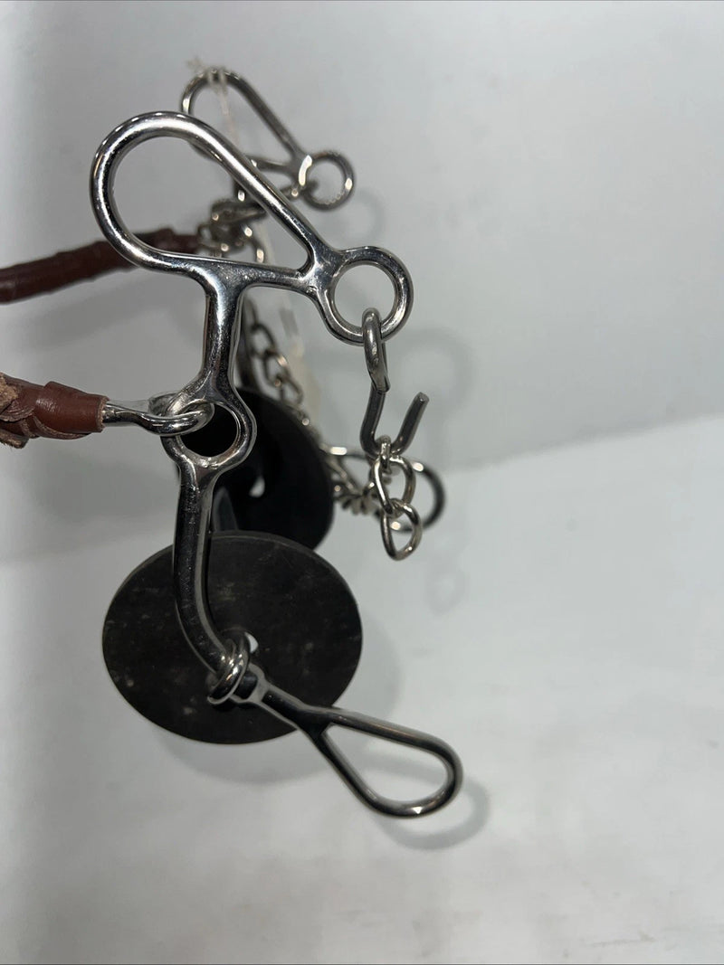 New Congress Leather Mullen Bit With Noseband #48004 U-16