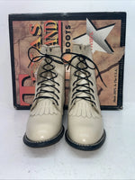 New Women’s Cream Texas Brand Cowboy Boots. 4469 & M. 16-108