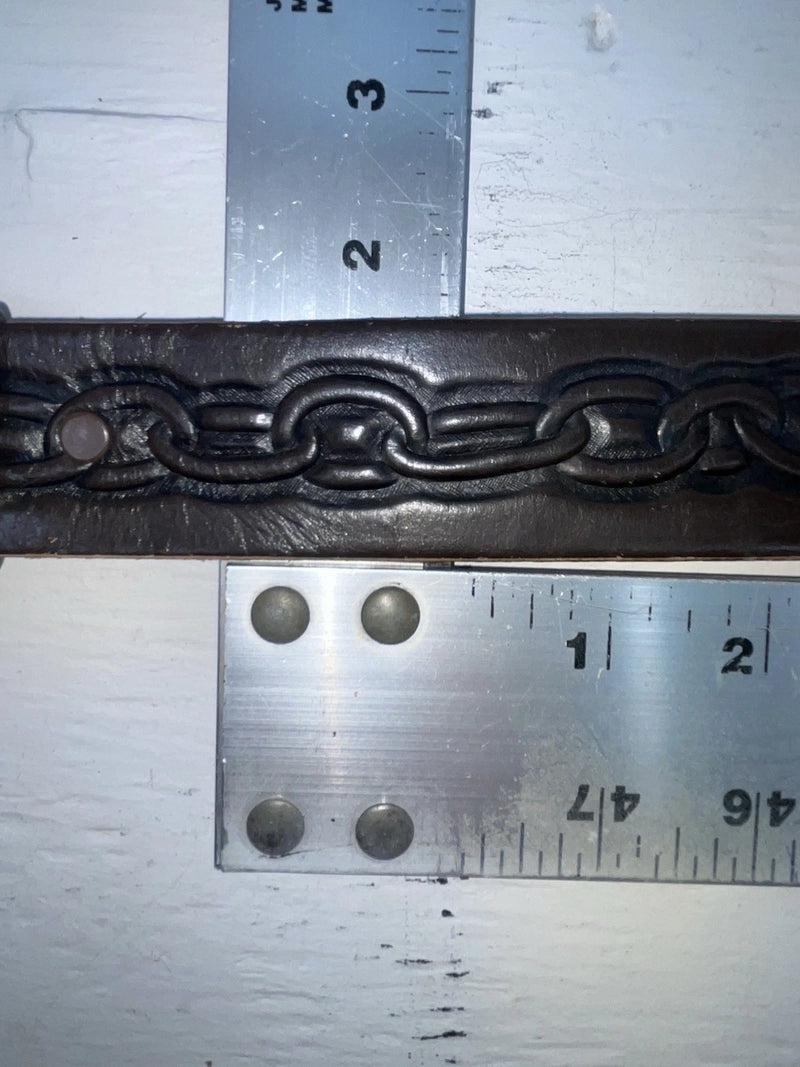 New Brown Genuine Leather Tex Tan Tooled 26” Belt #8103 NN-56