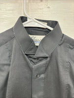 New Classix Black Long Sleeve Button Up English Shirt Small CC-9